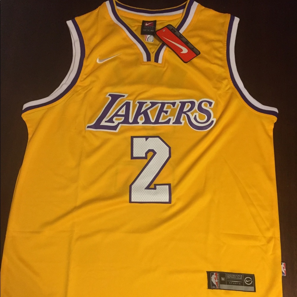 New Lonzo Ball Gold LA Lakers Jersey Mens Small