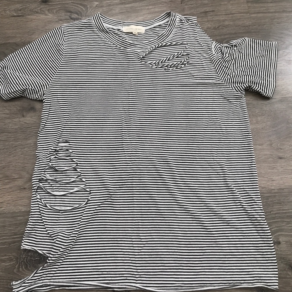 Gilded Intent striped tee sz sm