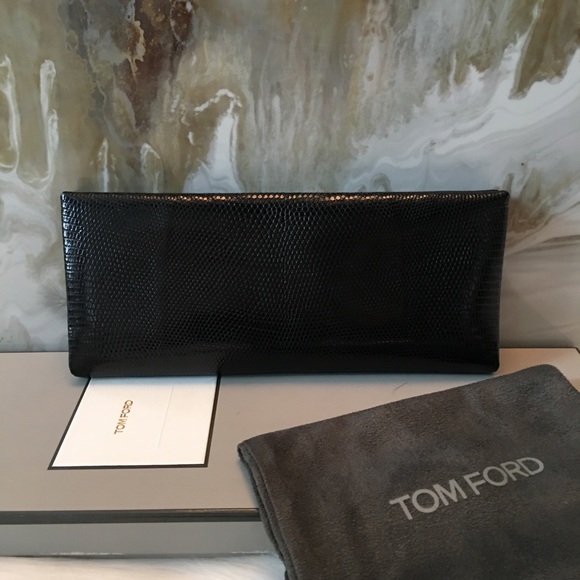 RARE Tom Ford Black Snake East West Clutch - Picture 2 of 8