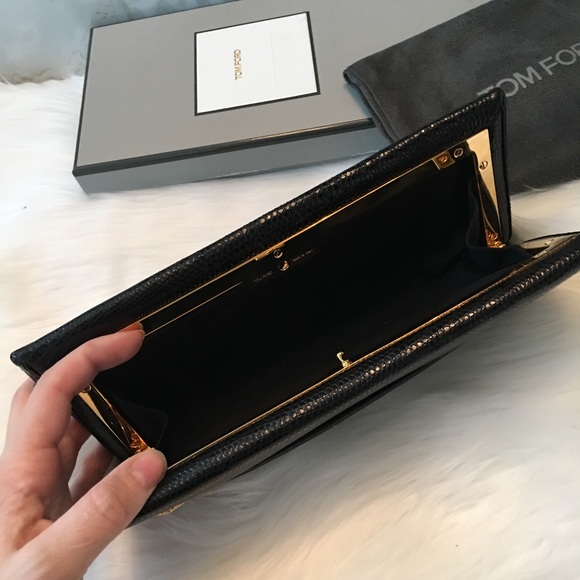 RARE Tom Ford Black Snake East West Clutch - Picture 3 of 8