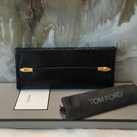 RARE Tom Ford Black Snake East West Clutch - Picture 8 of 8