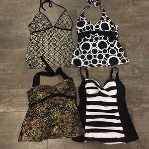 Bundle of 4 tankini tops!