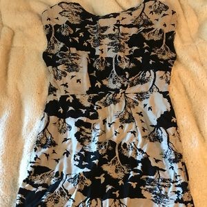 Repost! Cute black and white bird dress