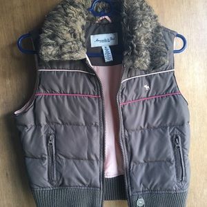 A&F down best. Size M (runs small though).