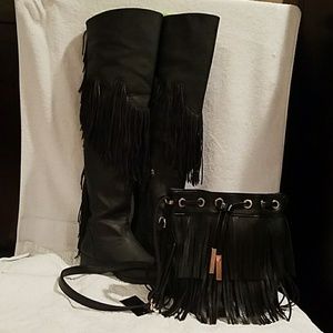 Schultz Kin Western Over the Knee Boots