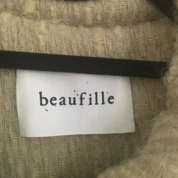 BEAUFILLE WOOL KHAKI WOOL BOUCLE JACKET - Picture 4 of 4