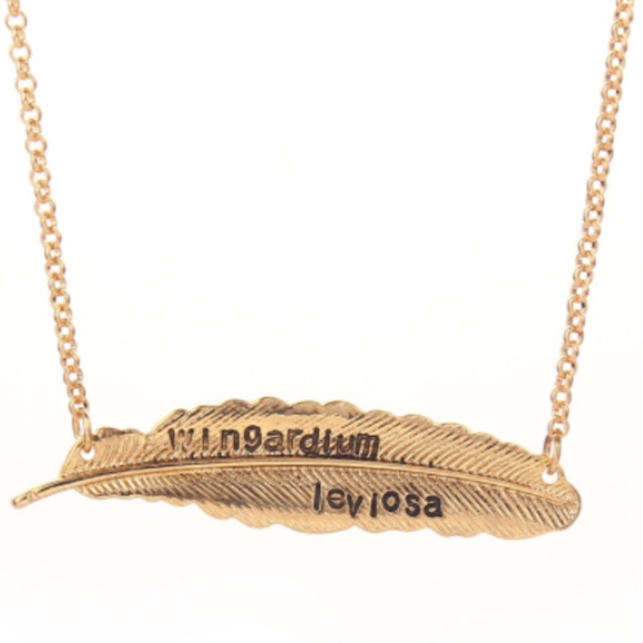 Harry Potter Wingardium Leviosa Feather Necklace - Picture 1 of 3