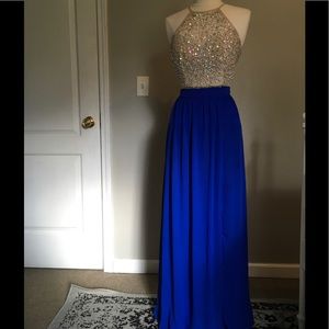 Prom 2 piece dress open back