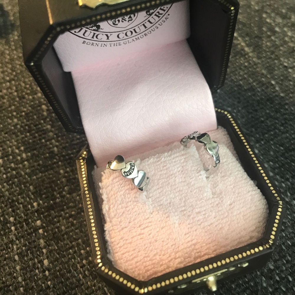 Juicy couture mini hoop earrings silver