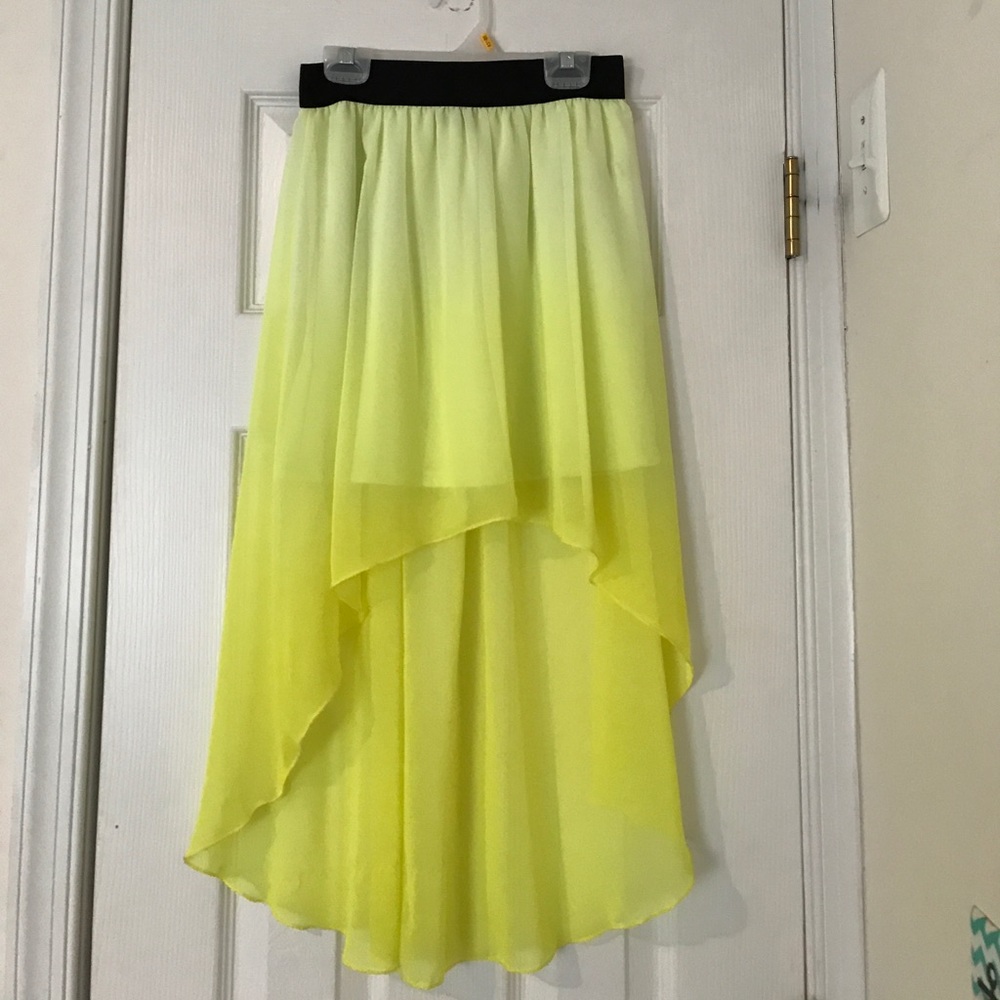 Yellow Ombré Hi Low Skirt