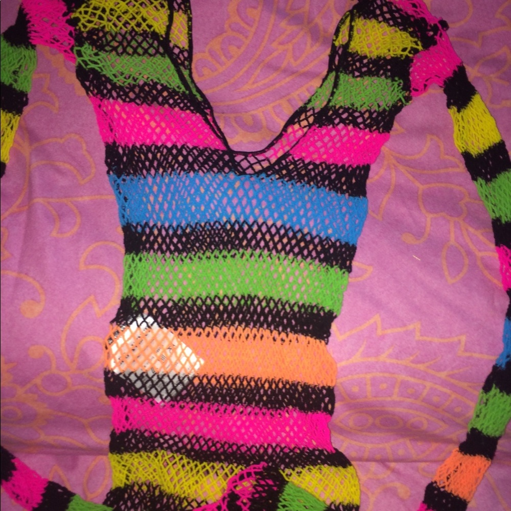 Party Club Swimwear Cover up, Body Rainbow dress