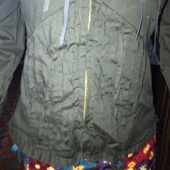 Roberta Scarpa black cotton zip fringe blouse us8 - Picture 5 of 8