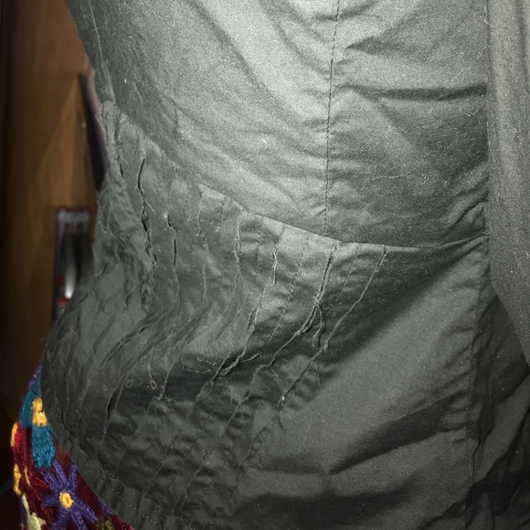 Roberta Scarpa black cotton zip fringe blouse us8 - Picture 8 of 8