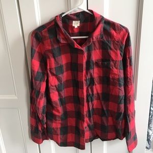 J.crew Buffalo Plaid Flannel Shirt