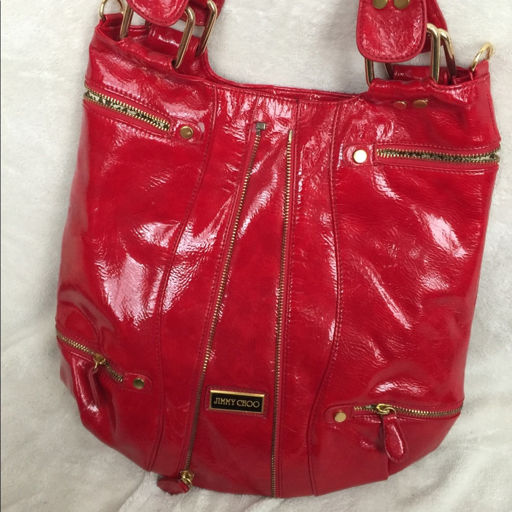 Red leather purse
