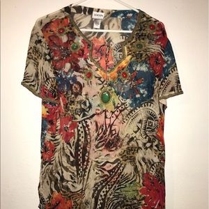 GORGEOUS CHICOS DRESSY TOP