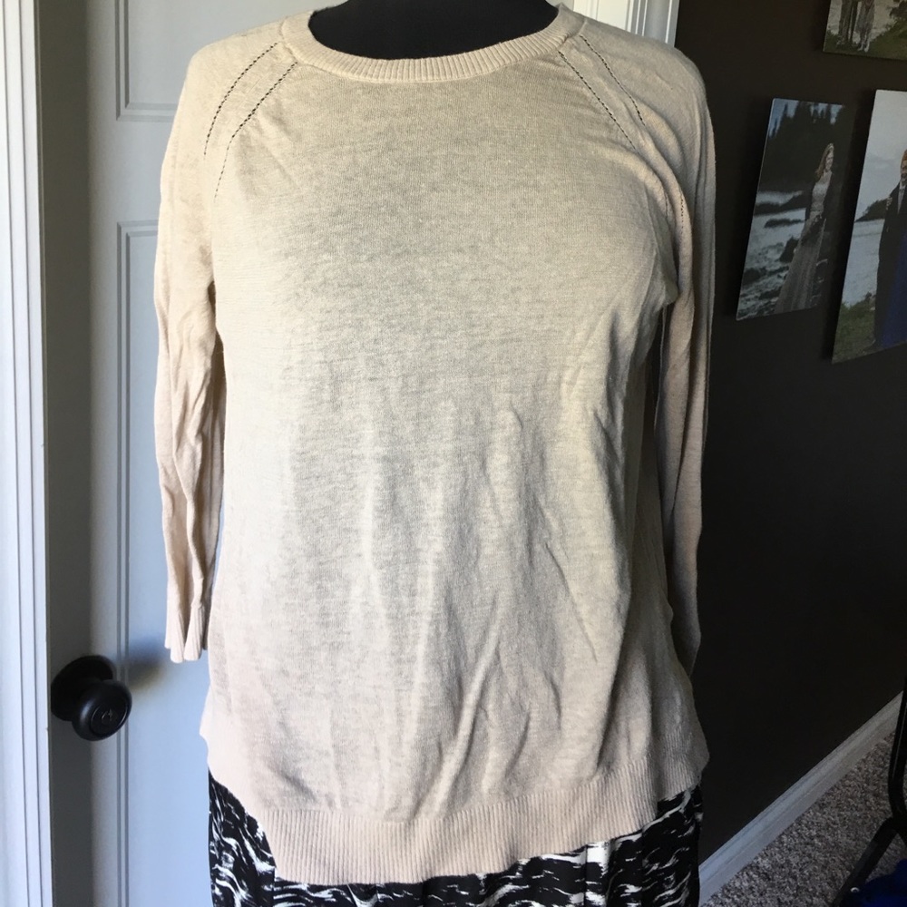 Loft lightweight tan sweater