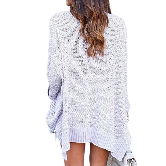 Slouchy Off Shoulder Cozy Loose Knit Sweater Top - Picture 3 of 3