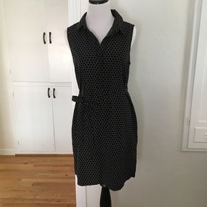 sleeveless shirt dress with belt