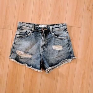 NWOT Zara high waisted jean shorts