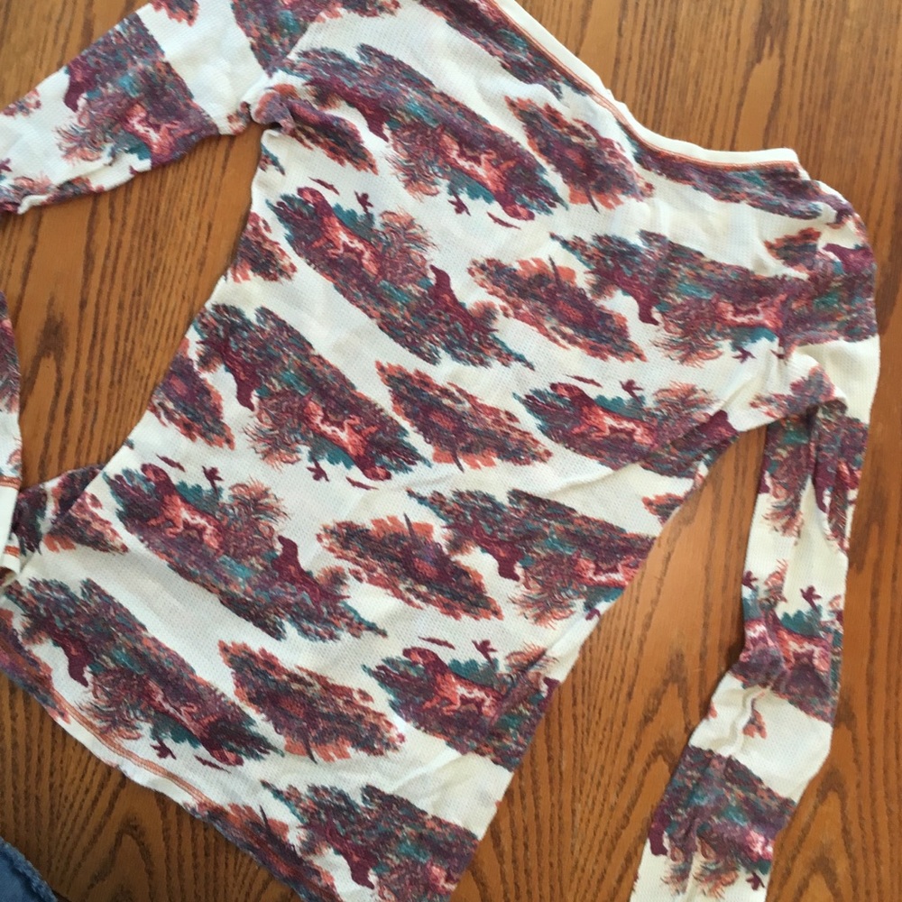 Free People thermal long Sleeved tee size large