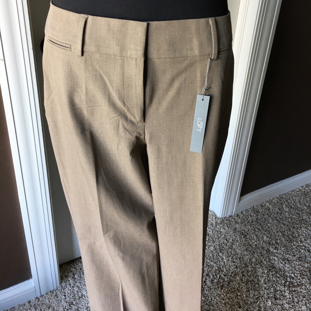 Loft nwt Julie 12S tan trousers