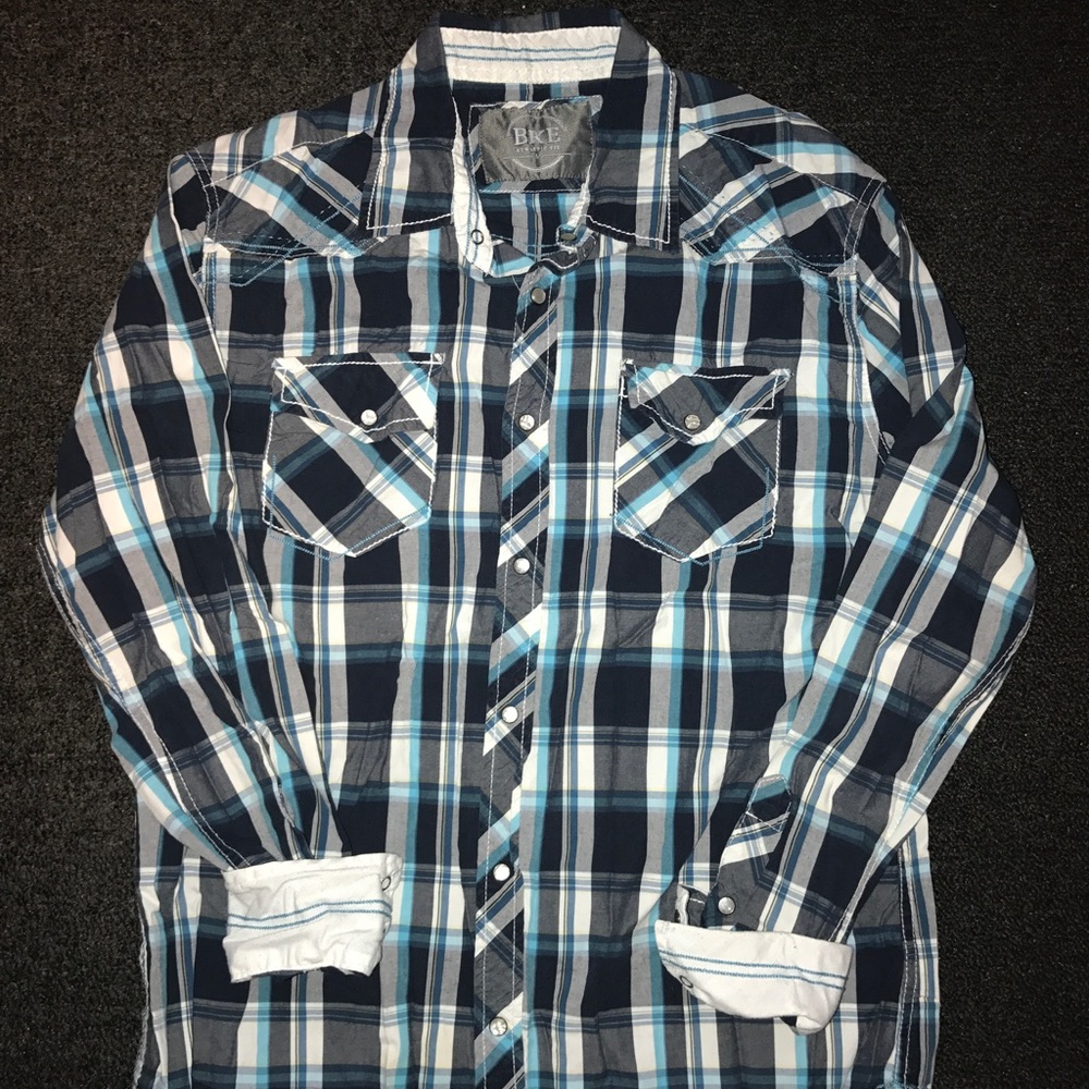 Pearl Snap BKE Athletic Fit Woven