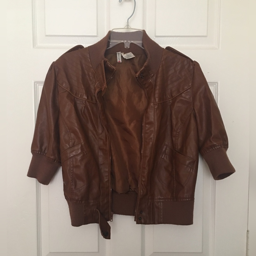 Faux leather jacket