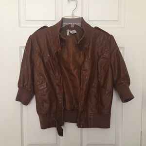 Faux leather jacket