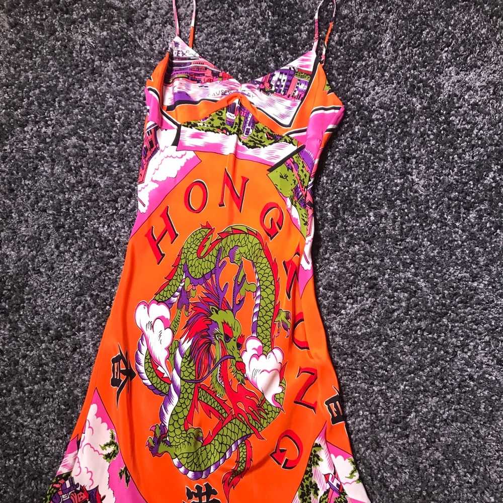 Tibi Green Label Hong Kong Print 100% Silk
