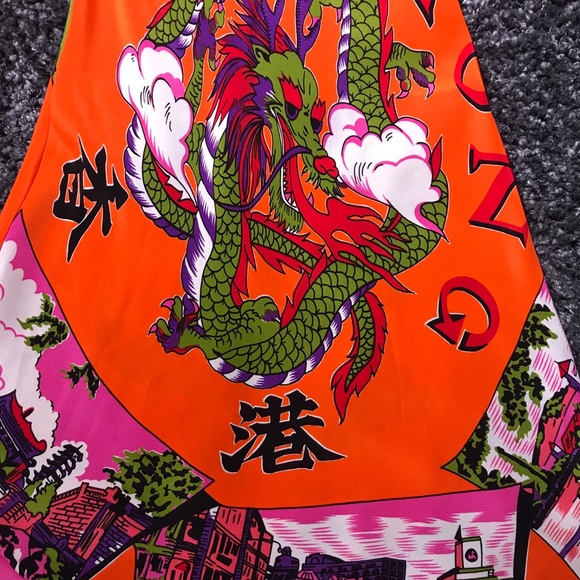 Tibi Green Label Hong Kong Print 100% Silk - Picture 5 of 8