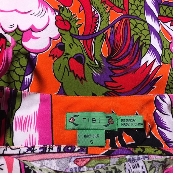 Tibi Green Label Hong Kong Print 100% Silk - Picture 8 of 8