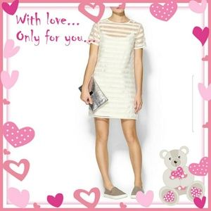 Wells Grace Sheer Panel Shift Dress