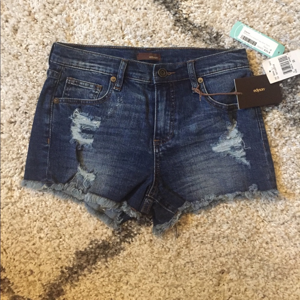 Fray Hem Denim Short