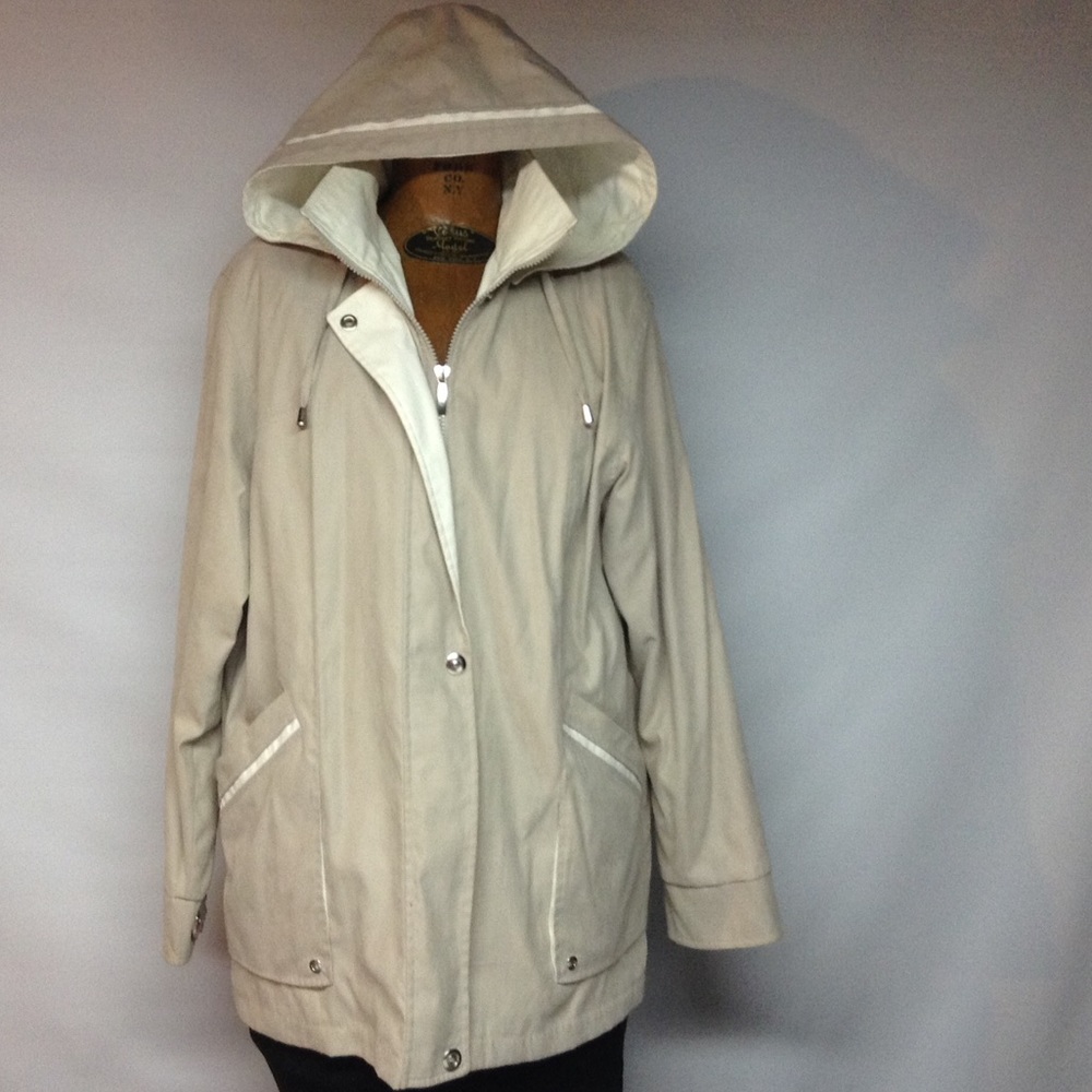 Lightweight tan rain/anytime jacket