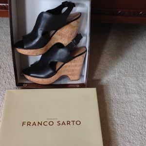Franco Sarto Gallard Black Wedge