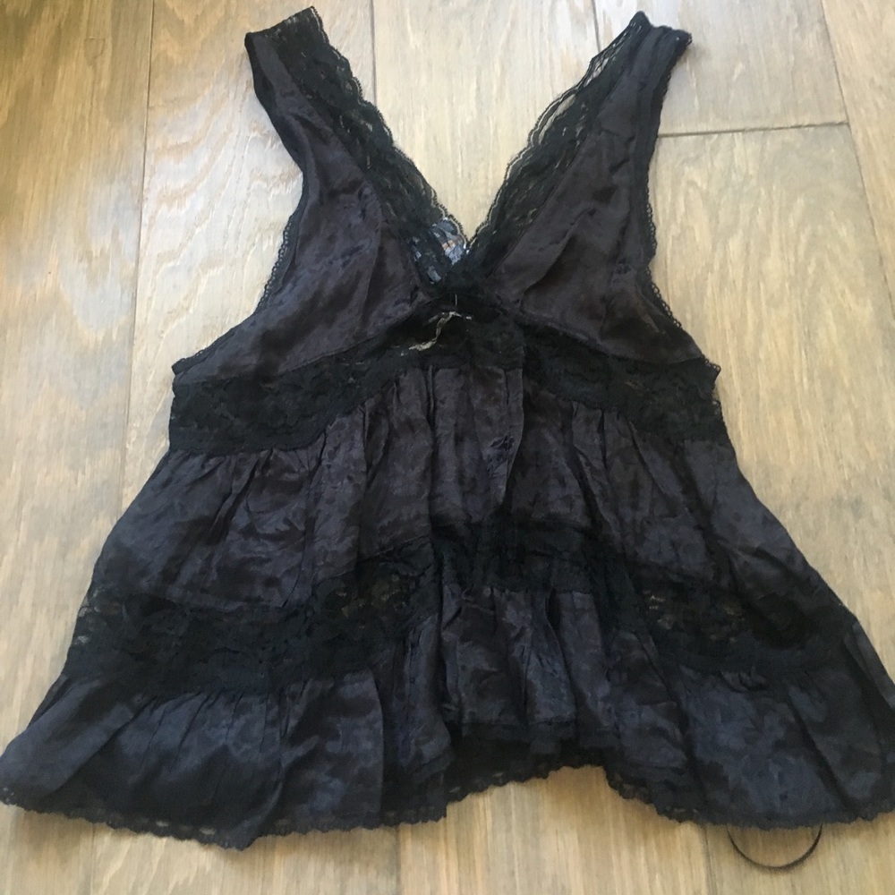 Sheer black top