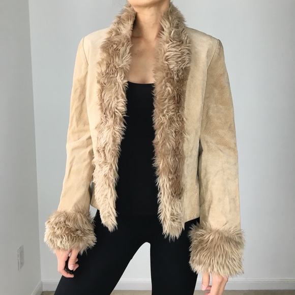 Mango MNG genuine leather faux fur coat - Picture 2 of 8