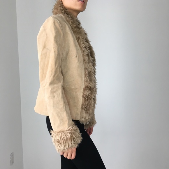 Mango MNG genuine leather faux fur coat - Picture 4 of 8