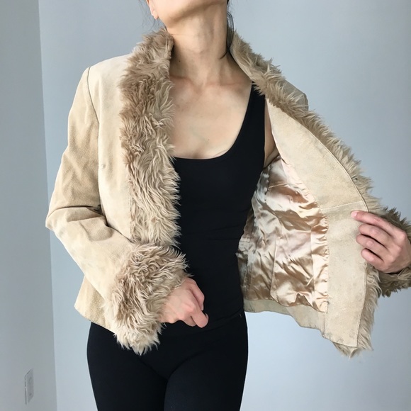 Mango MNG genuine leather faux fur coat - Picture 5 of 8