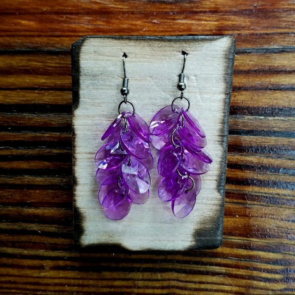 Handmade "Bella" Earrings in Purple