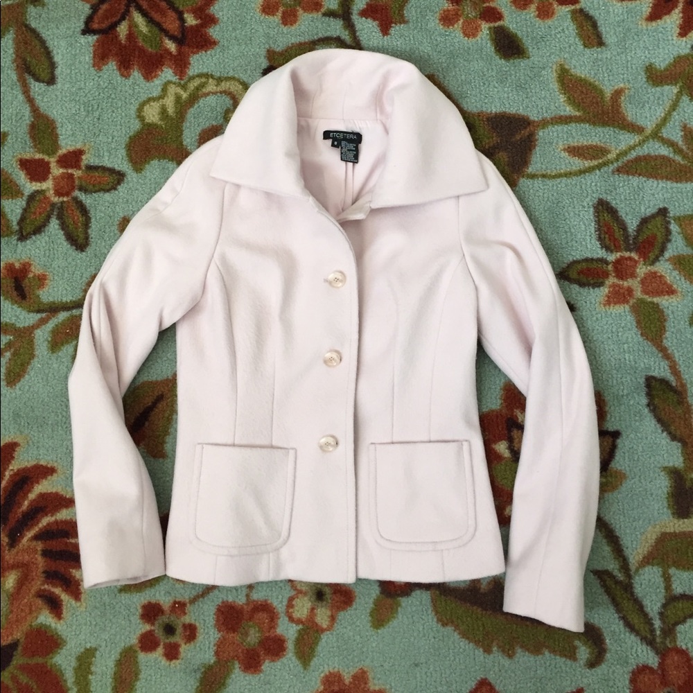 Etcetera cozy pink coat