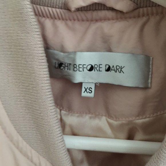 Light Before Dark blush pink w/ rose gold bomber - Picture 4 of 5