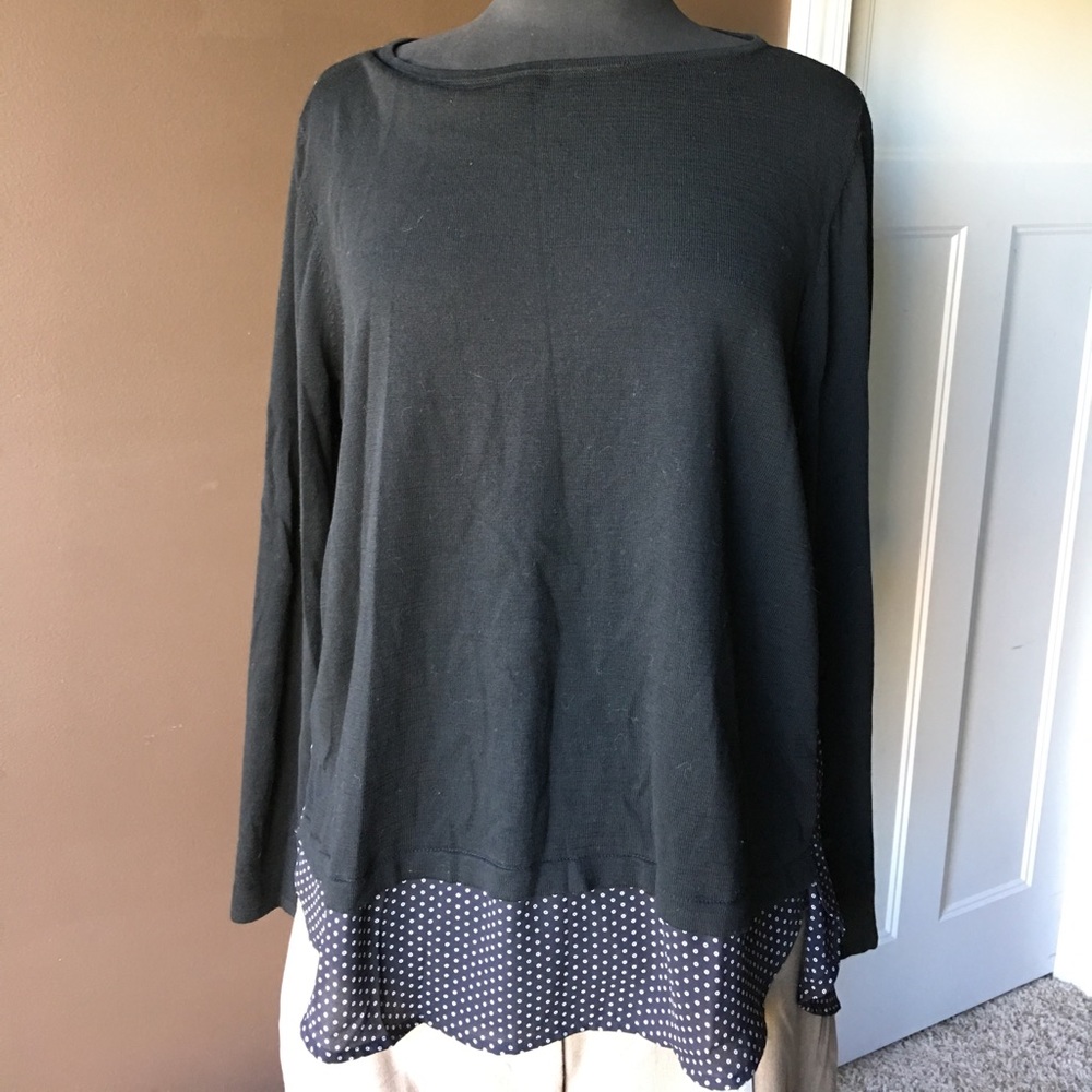 Loft nwt mixed media top