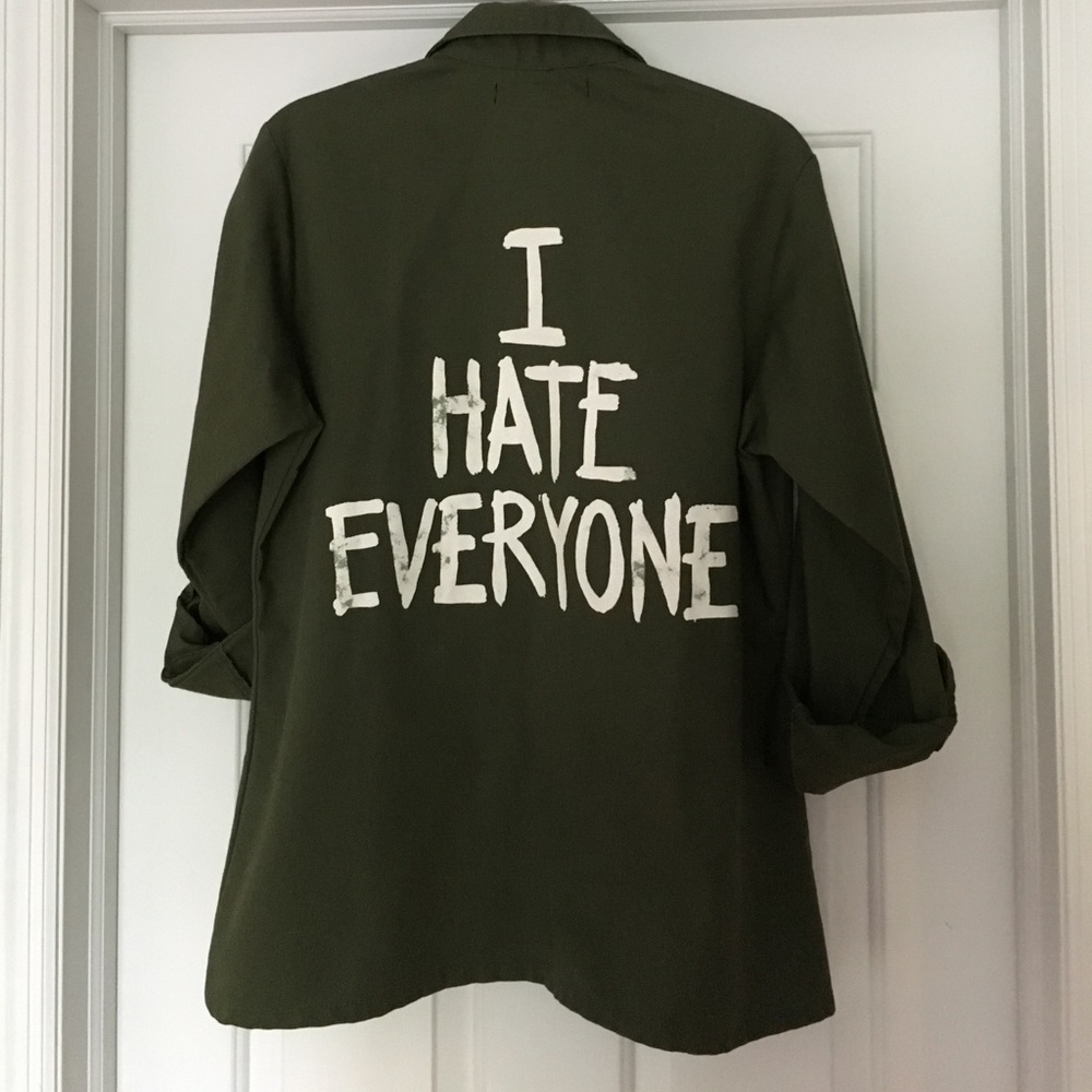 JAC VANEK I HATE EVERYONE Vintage army jacket