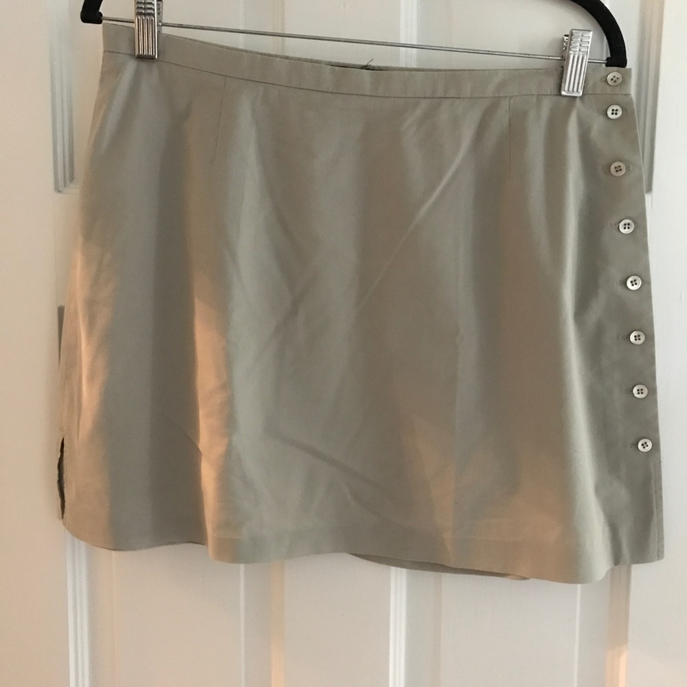 BCBG khaki mini skirt