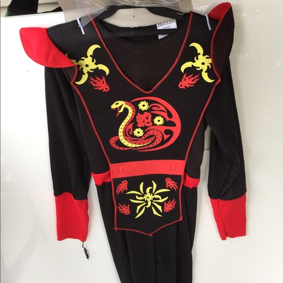 Fire 🔥 Ninja Boys Halloween Costume Large New - Picture 2 of 6