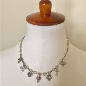 Brighton Heritage Cross Necklace (silver/gold)