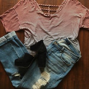 Ombré Crop Top w/ Back Detail