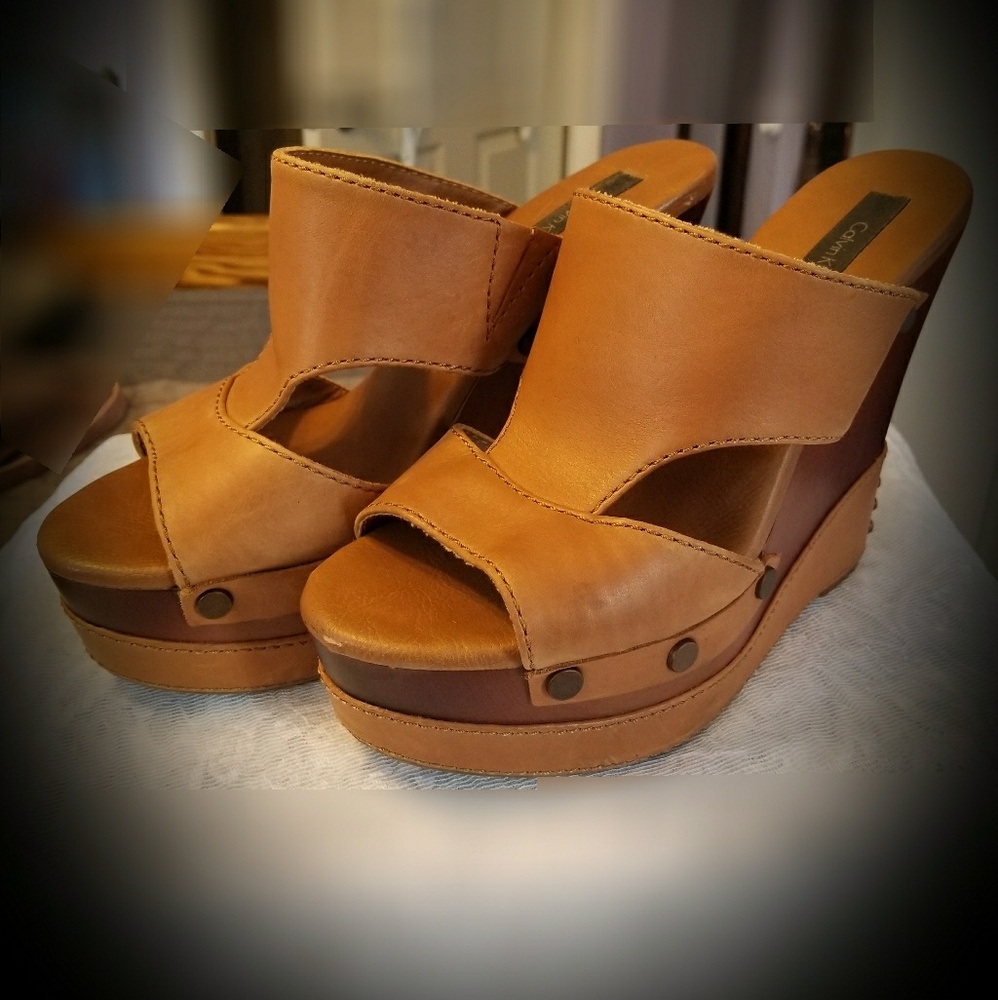 Authentic Calvin Klein Platform Mules - image 1
